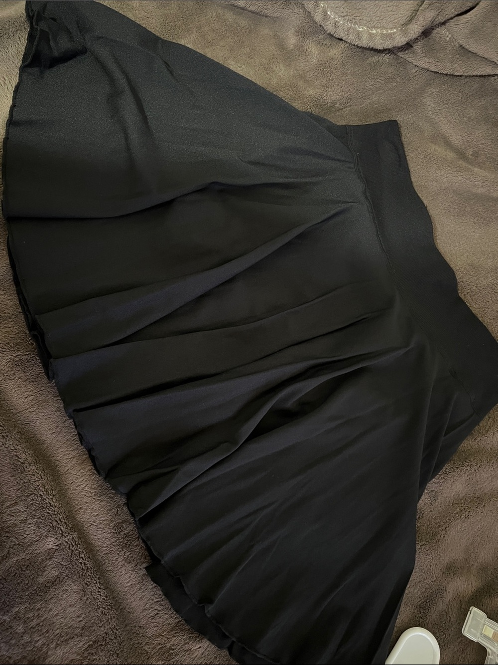 OQQ- Black Pleated Women’s Skort - Classic Flared Style